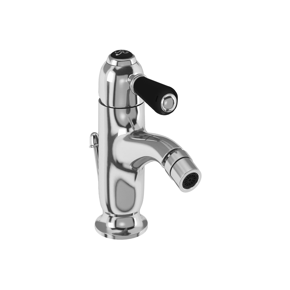 Chelsea curved bidet mixer with pop up waste